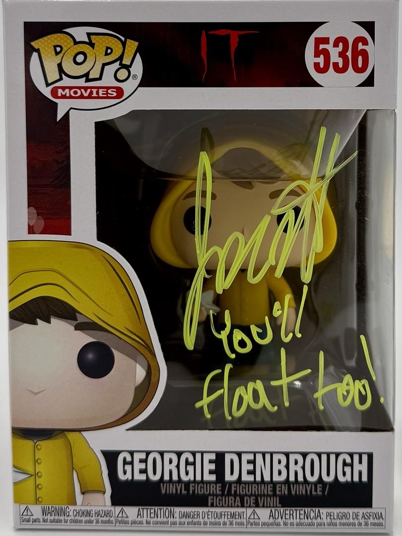 Jackson Robert Scott Signed Funko Pop #536 Chase Variant "Georgie Denbrough" (IT) w/Inscription - JSA COA